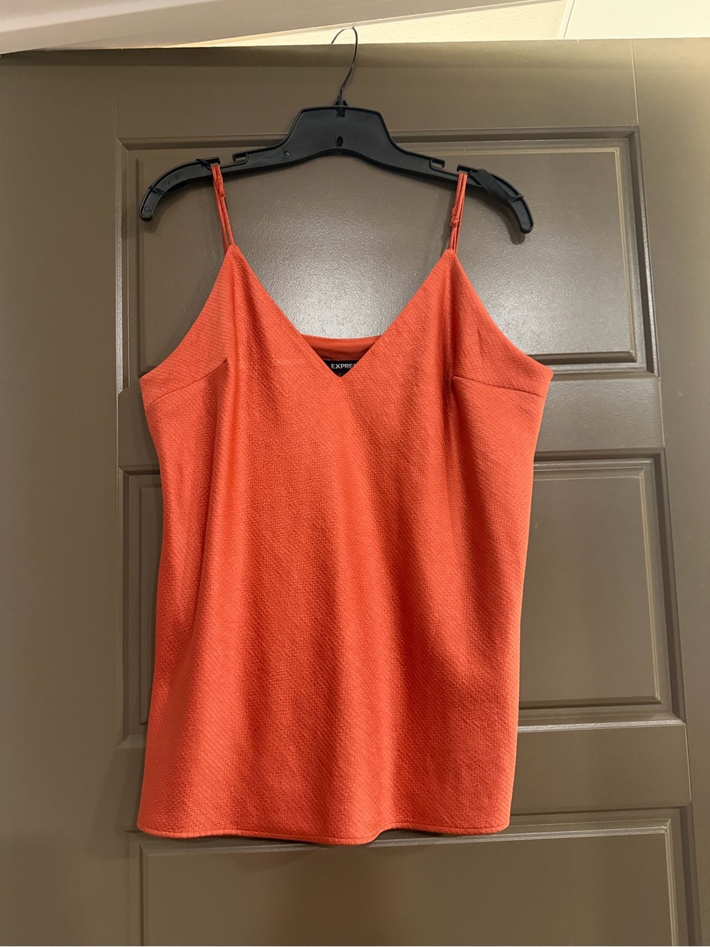 Express Orange coral V-Neck Slim Cami